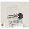 Image 2 : 14KT WHITE GOLD BLACK DIAMOND RING SZ 6.5