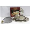 Image 1 : 6 (1 NEW) SILVER PLATED SERVING PLATTERS