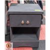 Image 1 : NAVY BLUE MILK PAINTED END TABLE WITH DRAWER