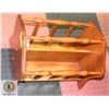 Image 1 : VINTAGE MAGAZINE RACK SOLID WOOD