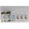 Image 1 : BRONZE, GLASS WINE GLASSES - 4 GLASS, FISH