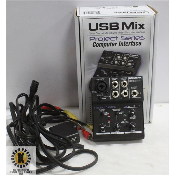 ART USBMIX 3-CHANNEL MIXER