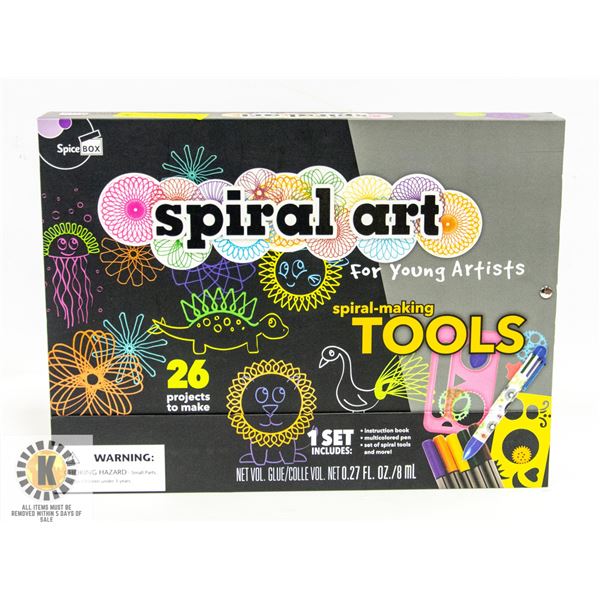 NEW SPIRAL ART, 26 PROJECTS TO MAKE, PENS, TOOLS