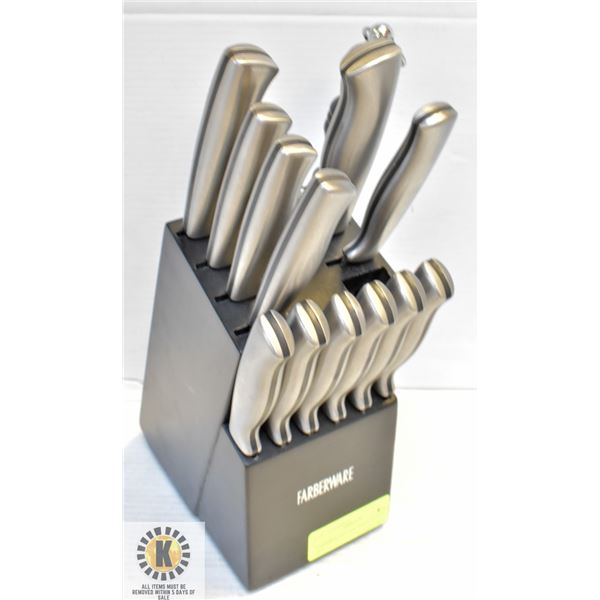 FARBERWARE 14PC KNIFE BLOCK SET