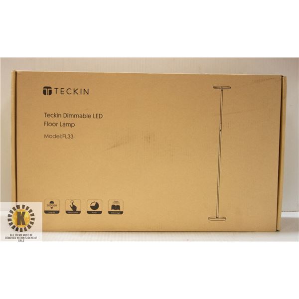 REPACKAGED TECKIN DIMMABLE LED FLOOR LAMP,TESTED