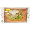 Image 1 : PAIR OF VINTAGE SERVING TRAYS