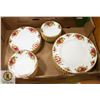 ORIGINAL OLD COUNTRY ROSES 59 PIECE PLATES, BOWLS,