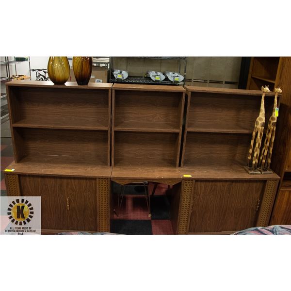 WOODEN SLIDING DOOR STORAGE UNIT TOTAL H-56.5