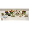 Image 1 : BUNDLE OF STAFFORDSHIRE BONE CHINA FLOWER DECOR