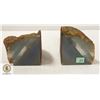 Image 1 : PAIR OF NATURAL STONE CUT BOOK ENDS