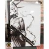 MARILYN IN GANGSTER POSE CANVAS WALL ART 24" X 36"