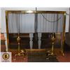 Image 1 : BRASS FIREPLACE SCREEN WITH STANDS