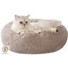 Image 1 : NEW LOVE'S CABIN FLUFFY CAT BED ( TAUPE ) 27"
