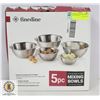 Image 1 : NEW FINE DINE 5PCS STAINLESS STEEL BOWL SET