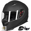 Image 1 : NEW MATTE BLACK RACING HELMET SZ XL