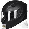 Image 1 : NEW MATTE BLACK RACING HELMET SZ XS