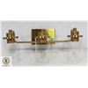 Image 1 : NEW BRASS 3 LIGHT BATHROOM FIXTURE