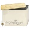 Image 1 : NEW METAL BAMBOO TOP BREAD BOX