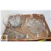 Image 1 : CLEAR GLASS SERVING TRAYS, BOWLS AND SHOT GLASSES