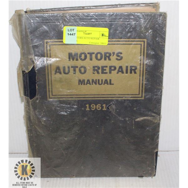 1961 MOTORS AUTO REPAIR MANUAL