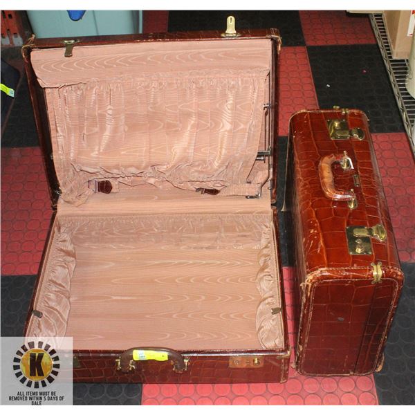 PAIR OF VINTAGE SUITCASES