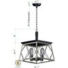 Image 2 : Q&S VINTAGE STYLE FARMHOUSE 4 LIGHT CEILING