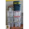 Image 1 : LARGE LOT OF PLASTIC STORAGE BINS