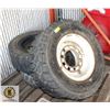 Image 1 : LOT OF 3 ASSORTED FORKLIFT TIRES WITH RIMS