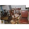 Image 1 : LARGE LOT OF VINTAGE AND ANTIQUE CHAIRS