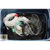 Image 1 : BLUE BIN OF COAX CABLES & OTHER