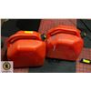 Image 1 : 2 20LTR RED JERRY CANS