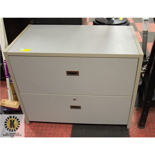 2 DRAWER CATERAL CABINET 36" X 19.5" X 29.5"