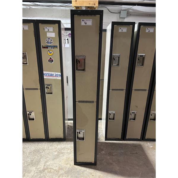 METAL SINGLE 2 DOOR PERSONAL LOCKER SYSTEM 6'H X 1'W X 18"D