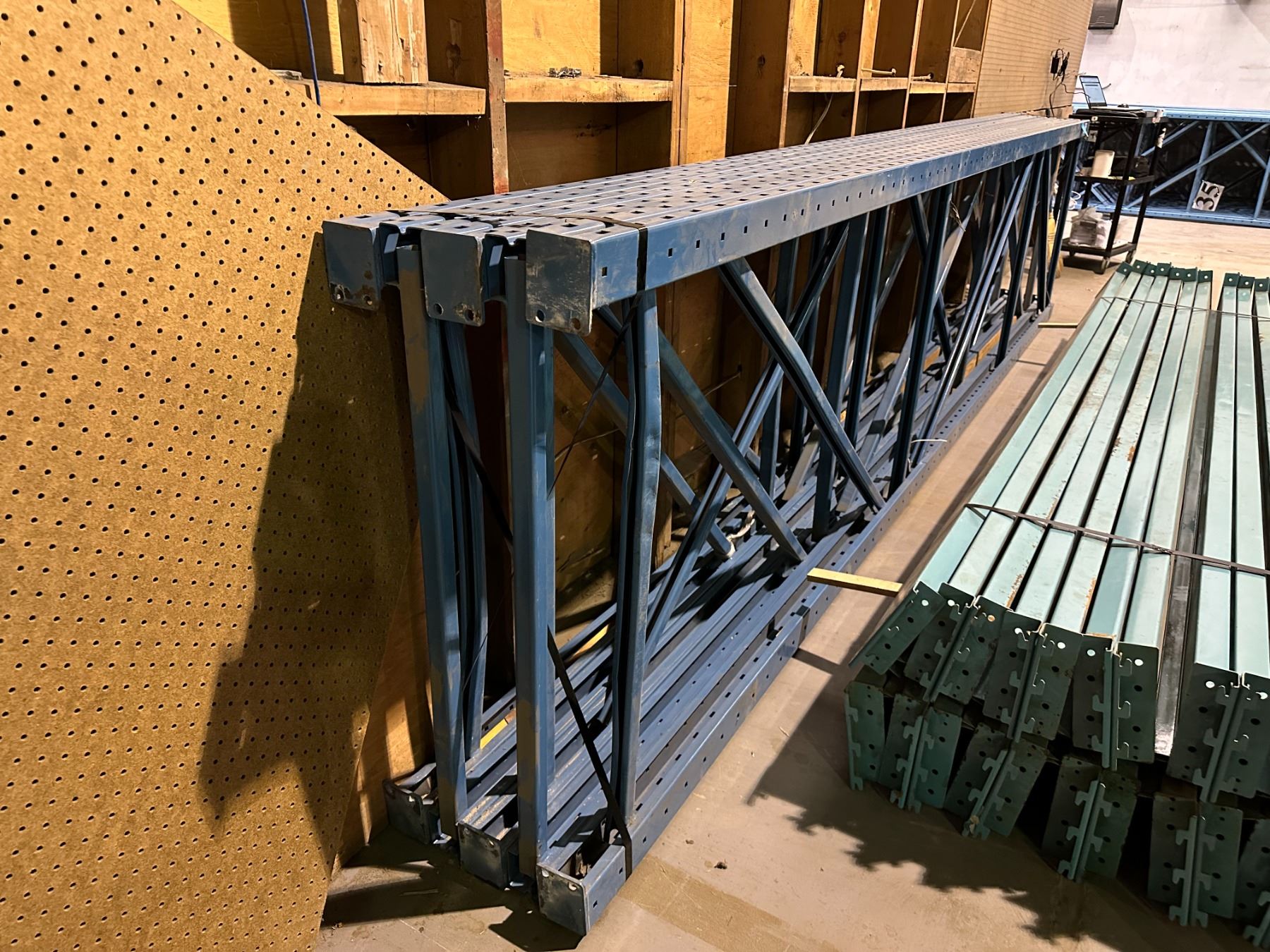 4 BAYS OF REDIRACK INDUSTRIAL PALLET RACKING INCLUDING 5 - 16' X 42 ...