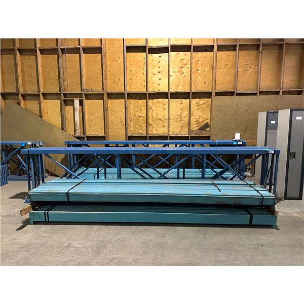 4 BAYS OF REDIRACK INDUSTRIAL PALLET RACKING INCLUDING 5 - 16' X 42 ...