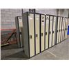 Image 2 : 3 METAL DOUBLE 2 DOOR PERSONAL LOCKER SYSTEM 6'H X 2'W X 18"D