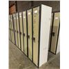 Image 2 : 3 METAL DOUBLE 2 DOOR PERSONAL LOCKER SYSTEM 6'H X 2'W X 18"D