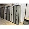 Image 2 : 4 ASSORTED METAL DOUBLE 2 & 4 DOOR PERSONAL LOCKER SYSTEM 6'H X 2'W X 18"D