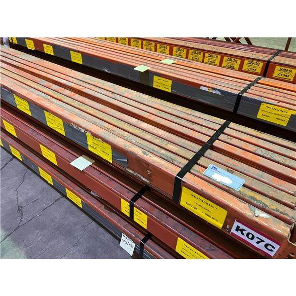 LOT OF 8 - 108" X 4" / 4.5" BEAMS