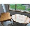 Image 5 : Wood Coffee Table, Oval End Table and 2 Rectangular End Tables