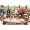 Image 1 : Floral Green Teapot Set, Vases, Assorted Figurines, Ashtrays, Dreams of Glory S. Sherwood