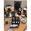 Image 5 : Zippo Lighter and Ronson Lighter, Assorted Plated Candle Holders, Dishes, Spoons, Bowls, salt and Pe