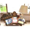 Image 1 : Baromaster Barometer, Ice Light, Assorted World Books, 3 Baskets, Lamp