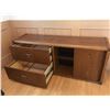 Image 3 : Office Set: L Shaped Wood Desk, Credenza, 2 Computer Chairs on Casters, Desk Lamp, Marble Pen Set, C