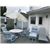 Image 1 : Patio Set With 4 Chairs, 2 Loungers, Umbrella (broken,) Pads Included (One Missing from Lounger)