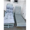 Image 3 : Patio Set With 4 Chairs, 2 Loungers, Umbrella (broken,) Pads Included (One Missing from Lounger)