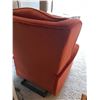 Image 3 : Orange Velvet Reclining Rocking Chair with Swag Lamp
