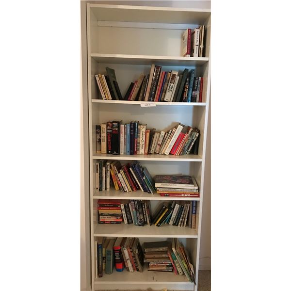 6 Shelf Bookcase with Assortment of Books
