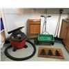 Image 1 : Craftsman Wet/Dry Vac, Central seeder, Shovel, Christmas Mat, 2 Wood Chairs