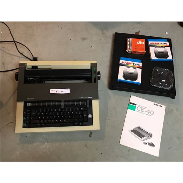 Brother Electric Typewriter and Ko.wrec.type Ribbon, Manual and Liftoff Tape
